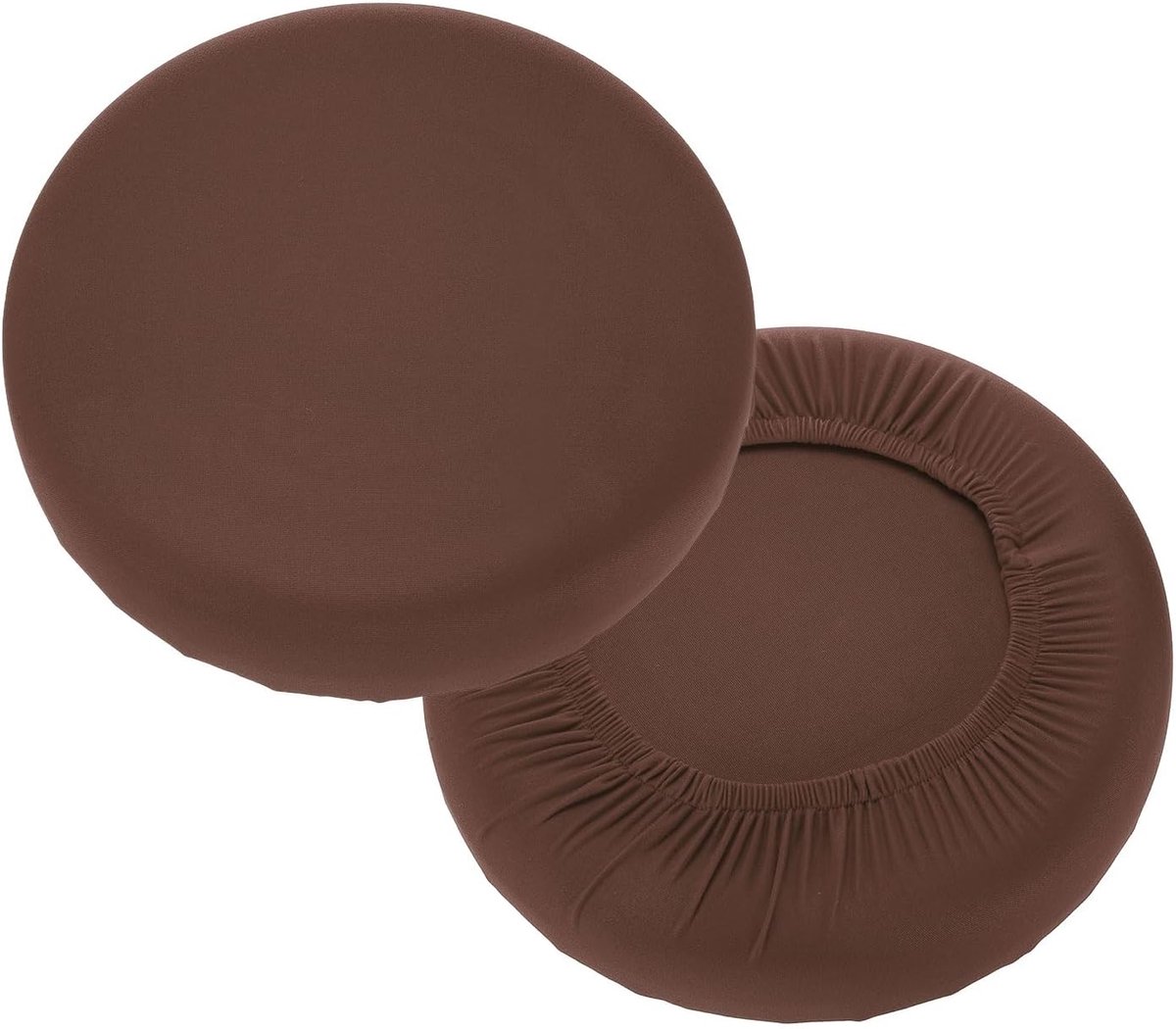 Krukhoezen, 2 stuks, 11-15 inch, wasbare krukhoezen met elastiek voor bardecoratie, keuken, woonkamer, donkerbruin