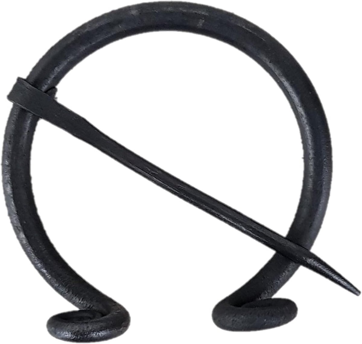 broche | smeedijzer | Handgemaakte Vikingfibel LARP | Kledingnaald Gewandnaald Sluiting | HFRC22, Standaard, Smeedijzer