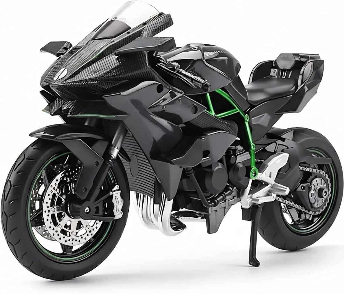 1:12 Motorfiets Model Compatibel met Kawasaki Ninja H2R Metall Diecast Motorfiets Model Speelgoed Mini Moto Cadeau (zwart)