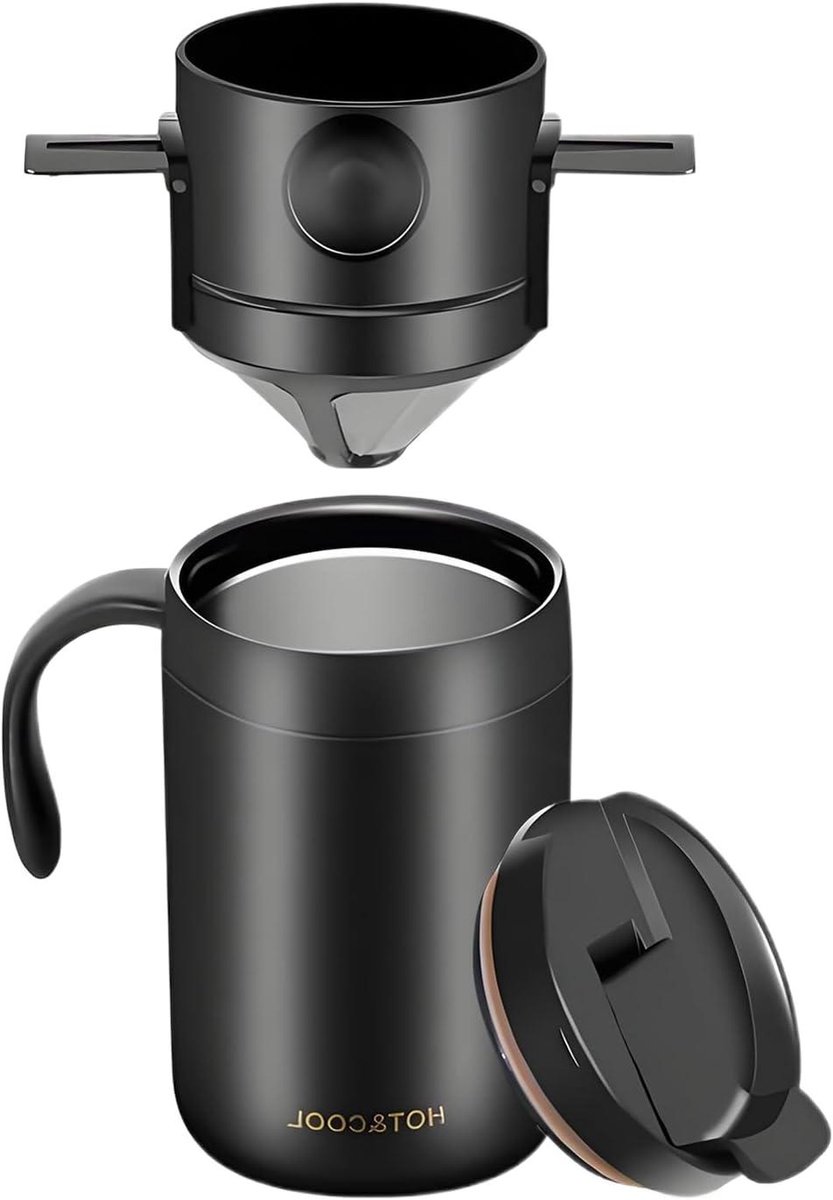 Koffiezetapparaat - Reis koffiemaker - Koffie zetten onderweg - Geurvrij brouwen - Niet gespecificeerd - Zwart