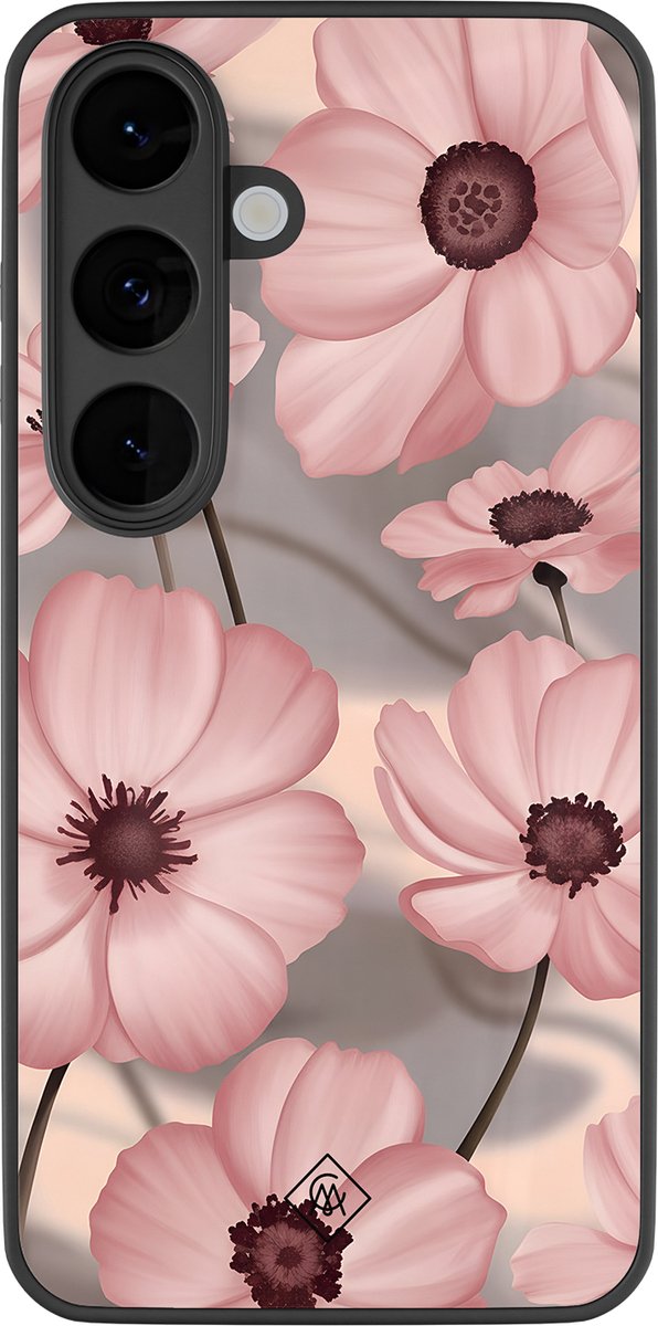 Casimoda® hoesje - Geschikt voor Samsung Galaxy S26 - Soft Bloom Pink - Luxe Hard Case Zwart - Backcover telefoonhoesje - Roze