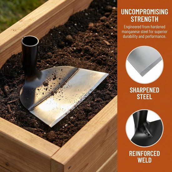 Tuinhakje voor de tuin, reservekop, tuinhakken, hakken, onkruidhakken, ronde kop, oog, vervanging, tuingereedschap, (zonder handvat) — afbeelding 2