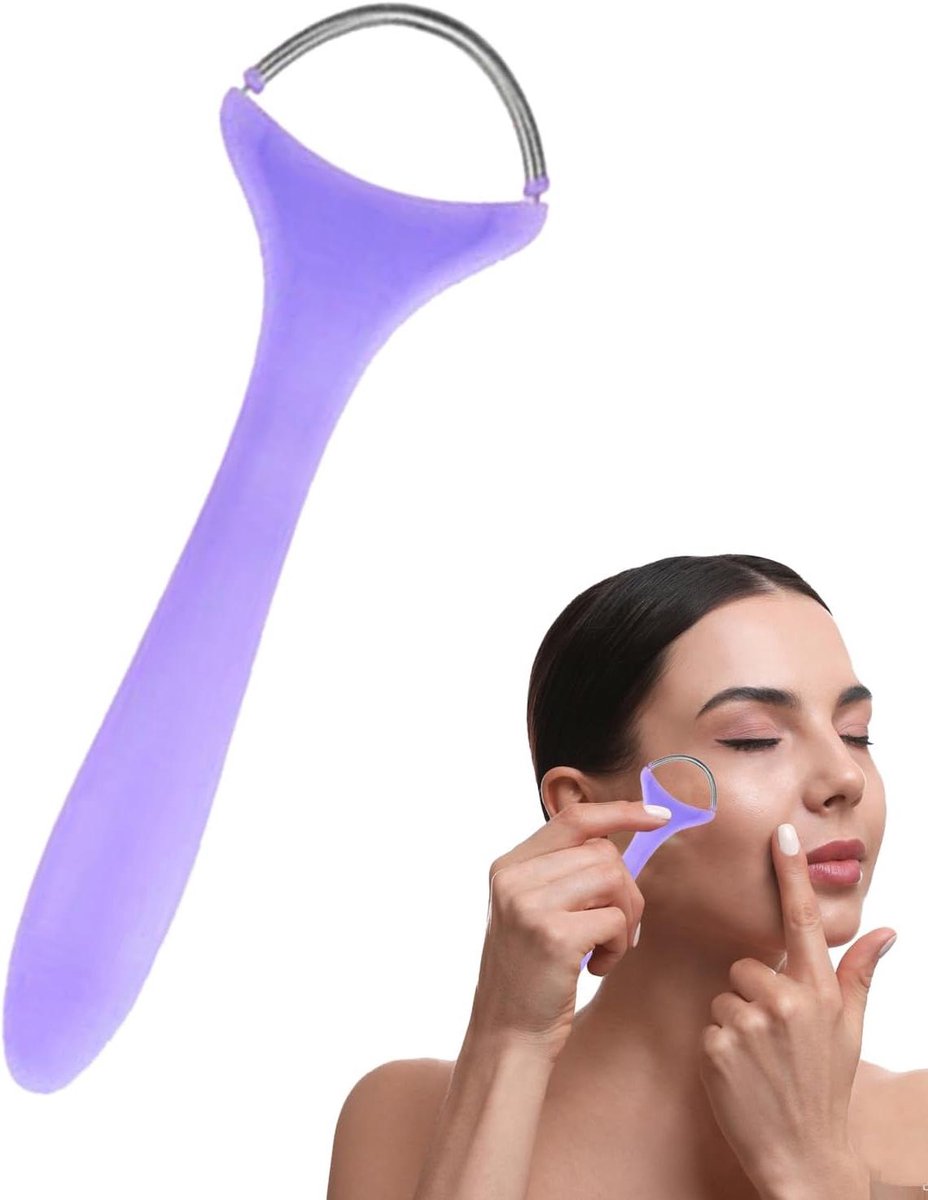 Veerepilator Gezicht - Gezichts ontharingsapparaat - Gezichtsverzorging - Zachte ontharing - 16.3 cm - Blauw/Violet/Roze