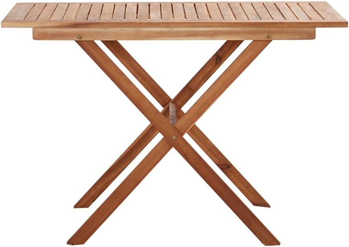 Acacia Houten Tuintafel - Balkontafel Terrastafel - Buiten Leven - Massief Hout - 110 x 67 x 74 cm - Bruin