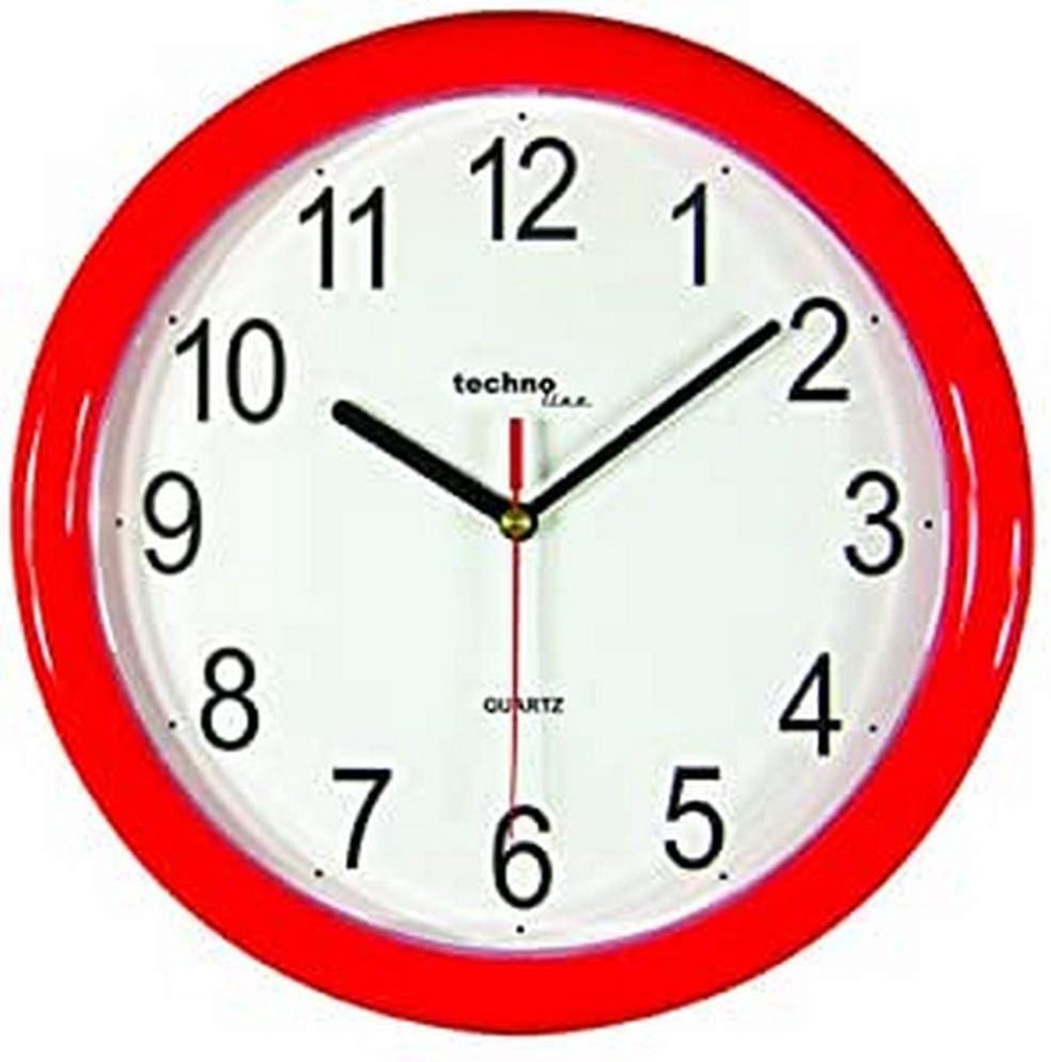 Wandklok analoog 25 cm - kunststof - klassiek design - goed leesbaar - ShopVlot