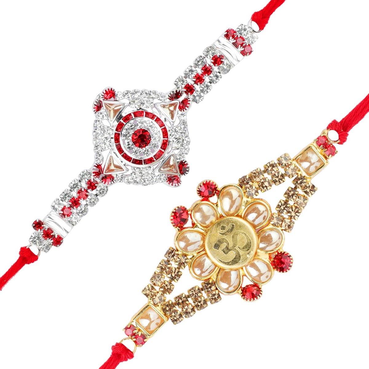 Set van 2 Rakhi armbanden voor Broer Rakhi Draadarmbanden voor Bhai