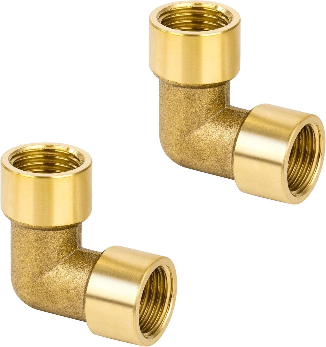 hoekverbinding, 2 stuks 1/4 inch vrouwelijk tot 1/4 inch binnendraad 90 graden slangaansluiting, elleboogslangaansluiting voor water, lucht, aansluiting