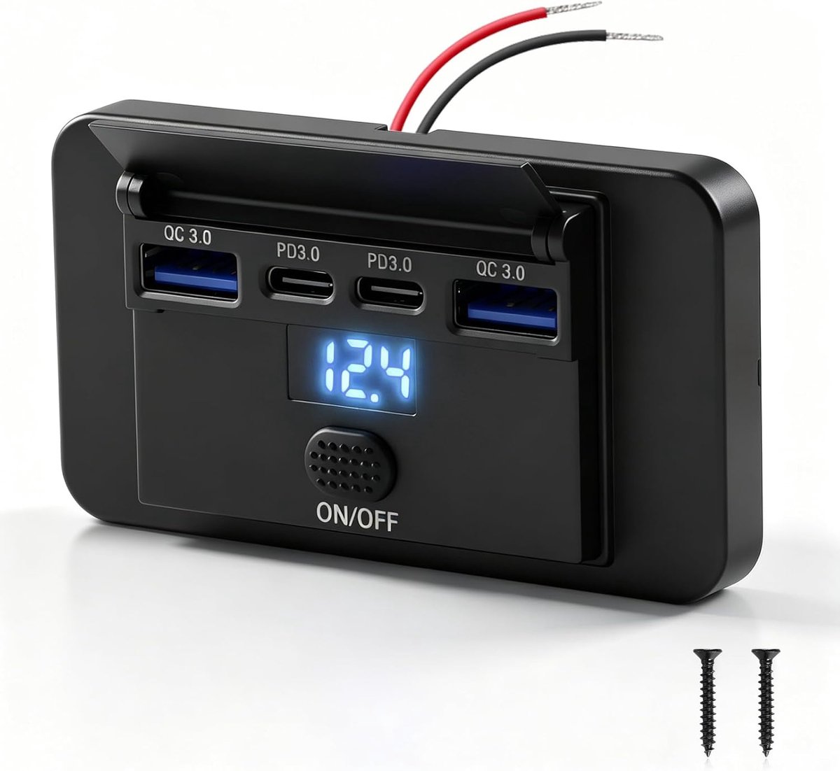 12 V USB C stopcontact oplaadaansluiting autolader mobiele telefoon snel opladen 65 W PD3.0 en 18W QC3.0