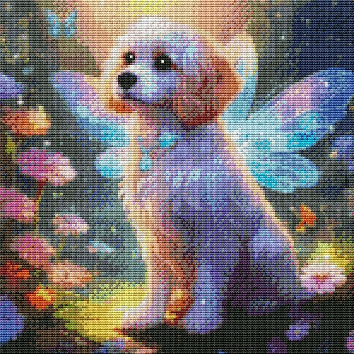 Borduurpakketten XXXXX gestempeld met bedrukt patroon starterskit (hond)