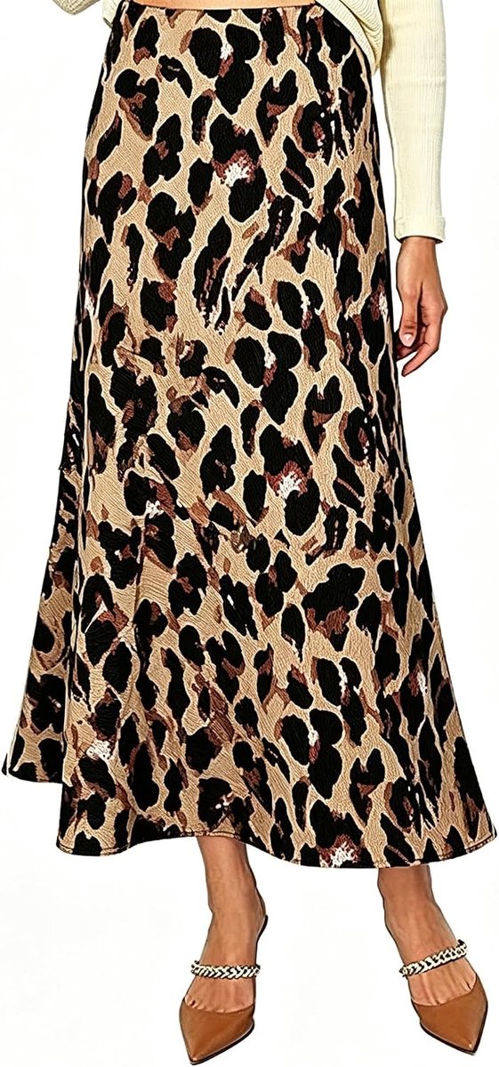 satijnen rok voor dames, hoge taille, elegant, elastisch, satijn, casual, midi-rokken, lijnrok, kantoor, zijde, plooirok in half herfst