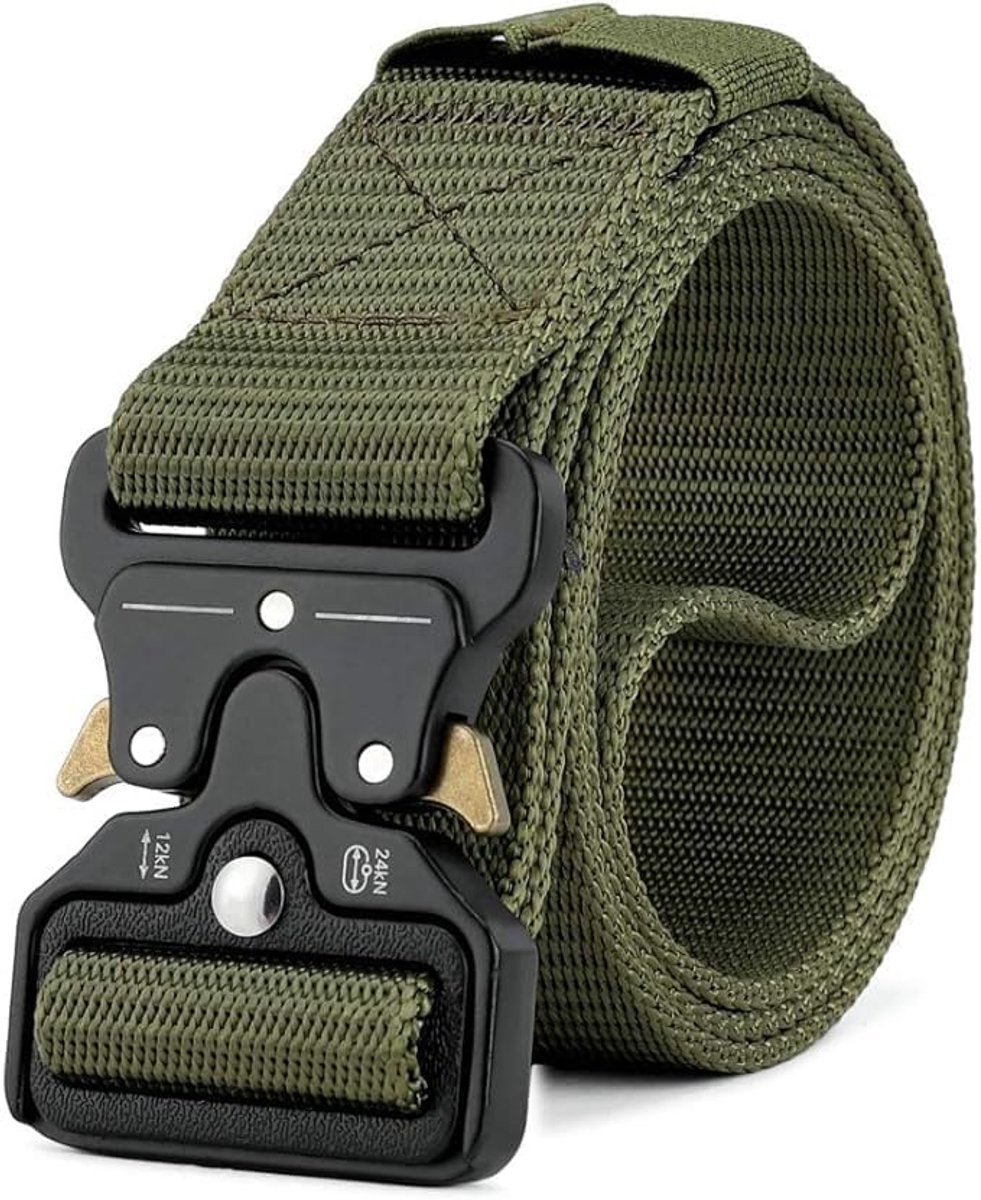 riem heren tactische riem heren accessoires verstelbare nylon snelsluiting tactisch voor buitenwerk, airsoft, leger, wetshandhaving, bouw en vrijetijdskleding 12,3 m (groen)