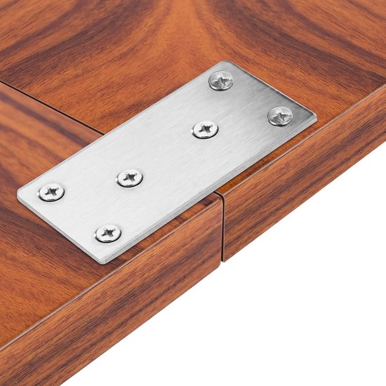 hoekhouder van roestvrij staal, platte houders met schroeven voor de reparatie van stoelen, eetkamertafels, bedden 78 x 39 x 1,5 mm, 10 stuks — afbeelding 4