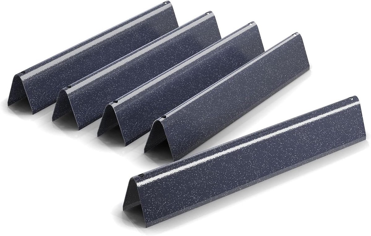 7636 38,9 cm Flavorizer Bars voor Weber Spirit II/LX 300 Serie E/S-310, Spirit E310 E320 E330 S310 S320 S330 gasgrills (met frontbranderknoppen), porseleinen stalen hitteschild, 5 stuks