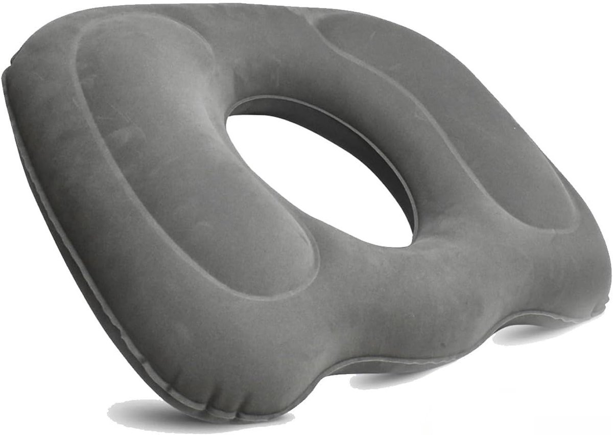 Ergonomisch Opblaasbaar Kussen voor Coccyx Ondersteuning | Comfortabel Antipressuur Kussen voor Rolstoelen, Bureaustoelen en Thuisgebruik
