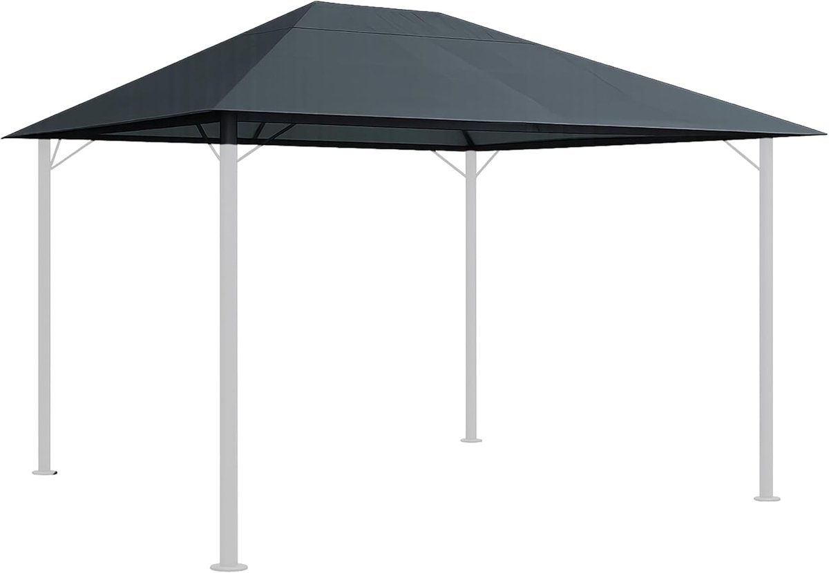 SnelShoppen - Vervangend Dak voor Tuinpaviljoen 3x4m - Grijs Antiek - Extra Sterk Polyester 250g/m² - Waterdicht - Voor Tuin, Feest, Camping