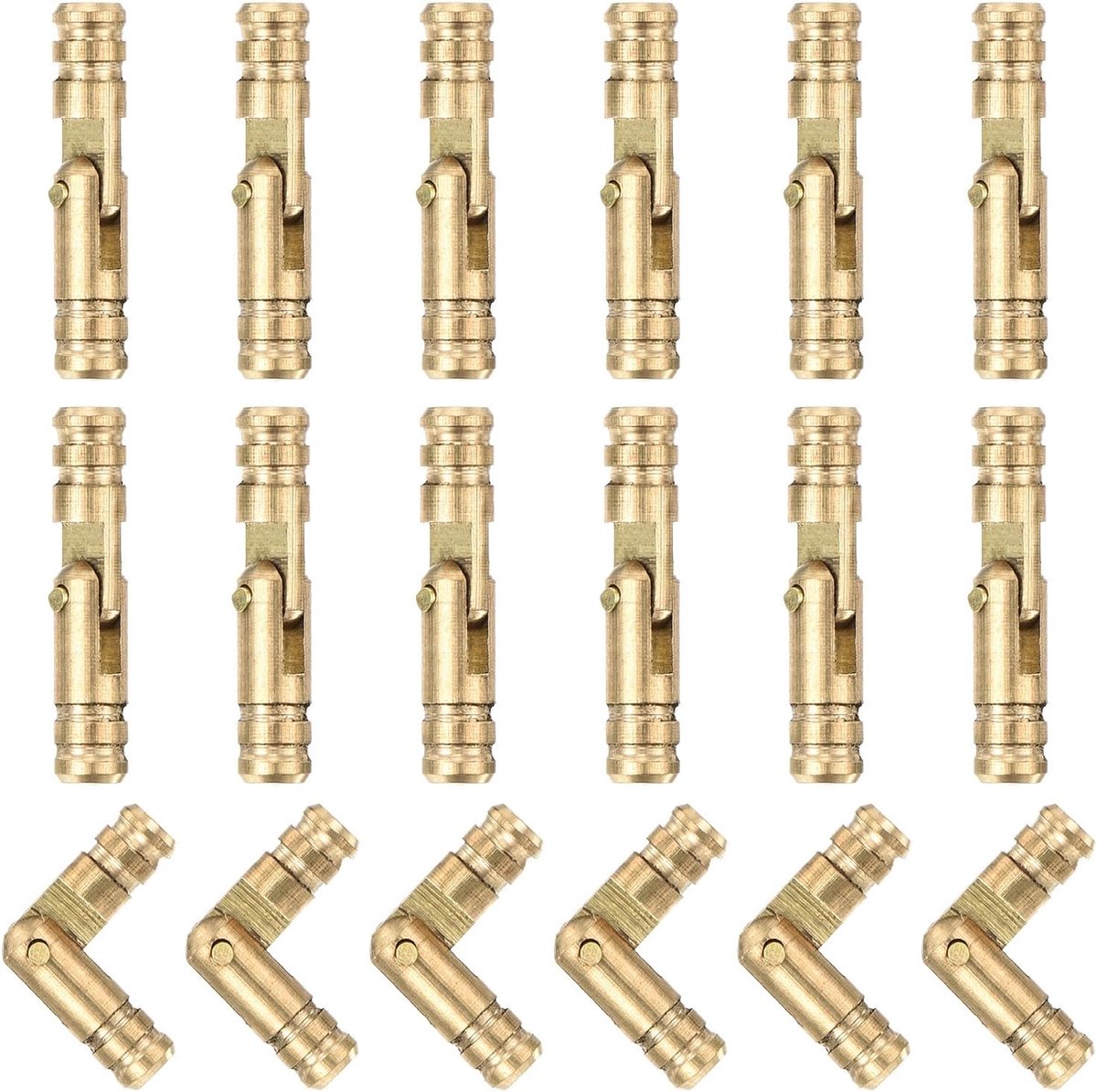Scharnieren voor vat, messing, 20 x 4 mm, verborgen scharnieren, klaphouder, cilindrische scharnieren, verborgen scharnieren voor box, aandenken, deurscharnier kast