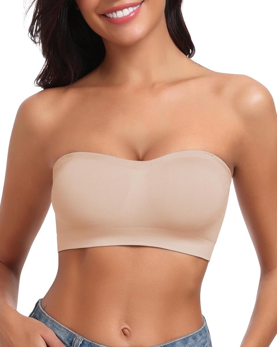 Bandeau BH zonder beugel naadloze tube top BH gevoerde bandeau top met transparante bandjes