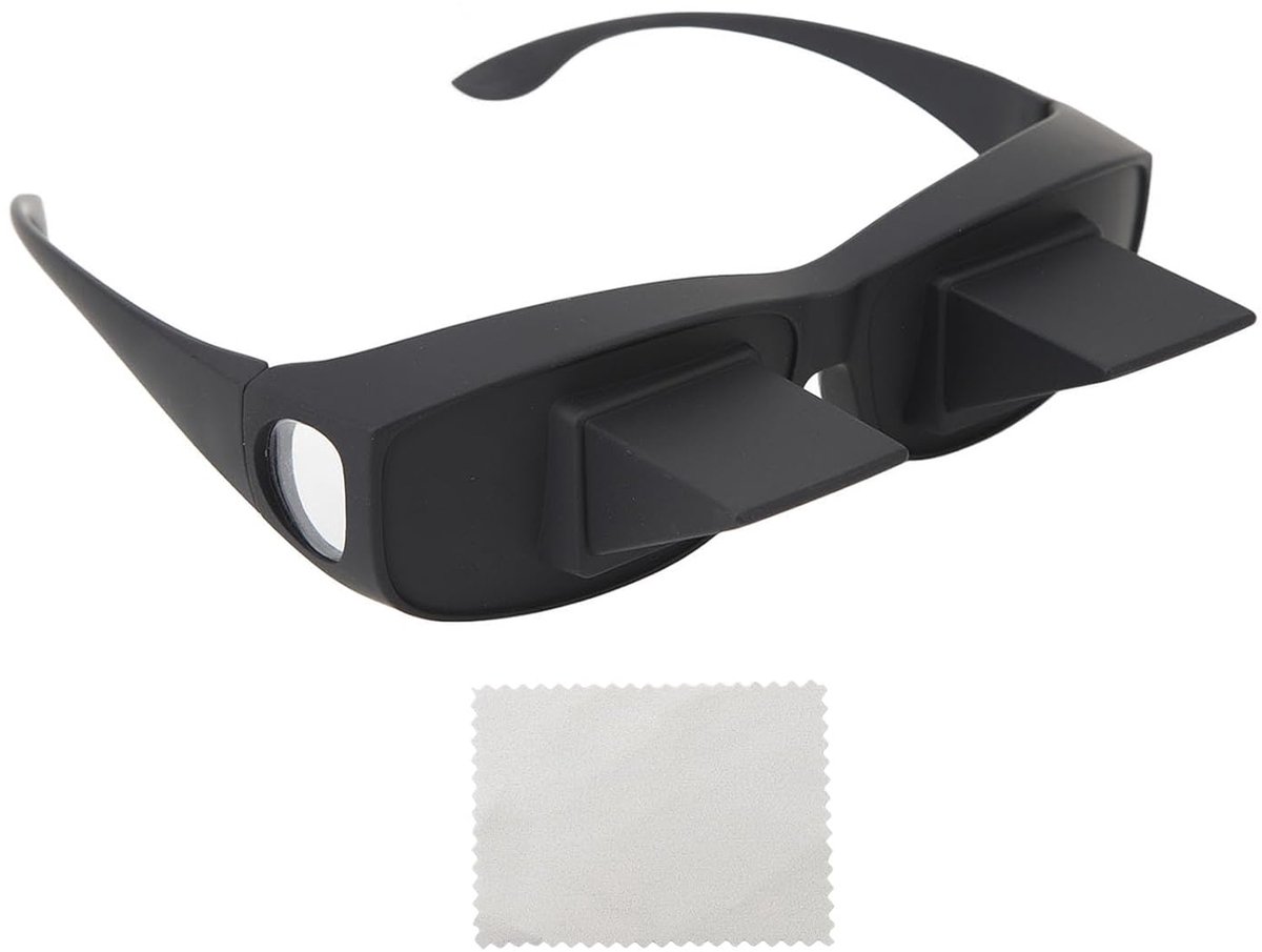 Bril, Horizontale Leesbril, Bedprismabril Bril Horizontale HD-bril Prisma Periscoop Ligbril voor Lezen en Tv Kijken in Bed Unisex