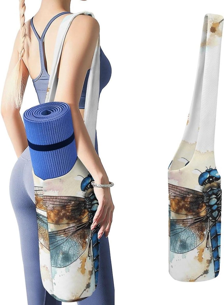 Yogamat Tas - Yoga Tas Opbergzak - Sporten en Fitness - Canvas Constructie - 50x40x18cm - Stijl