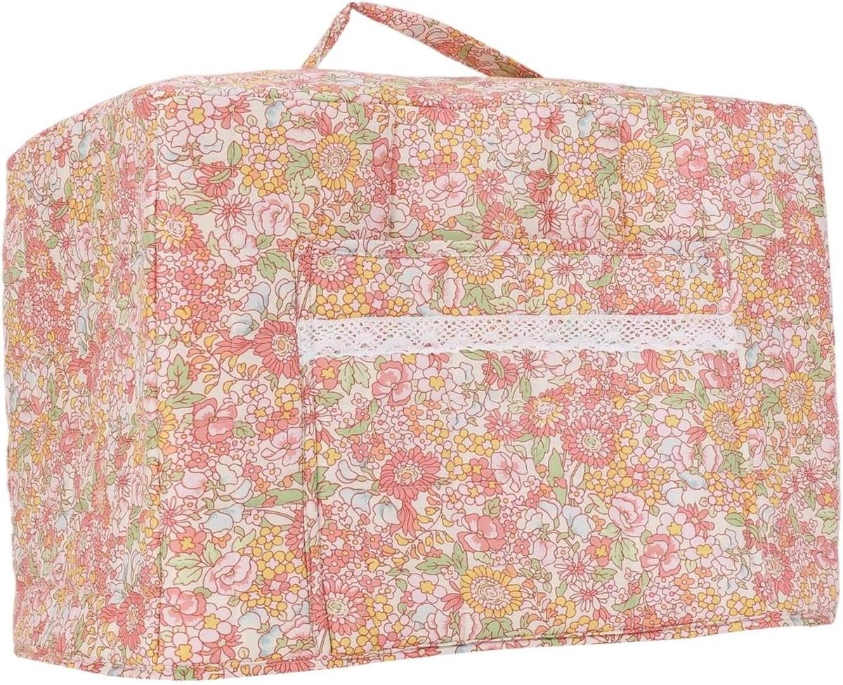 Naaimachine Stofhoes - Serger Cover Beschermer - Naaiwerk Organiseren - Decoratief Bloemenpatroon - 43x24x35cm - Boho Bloemenprint