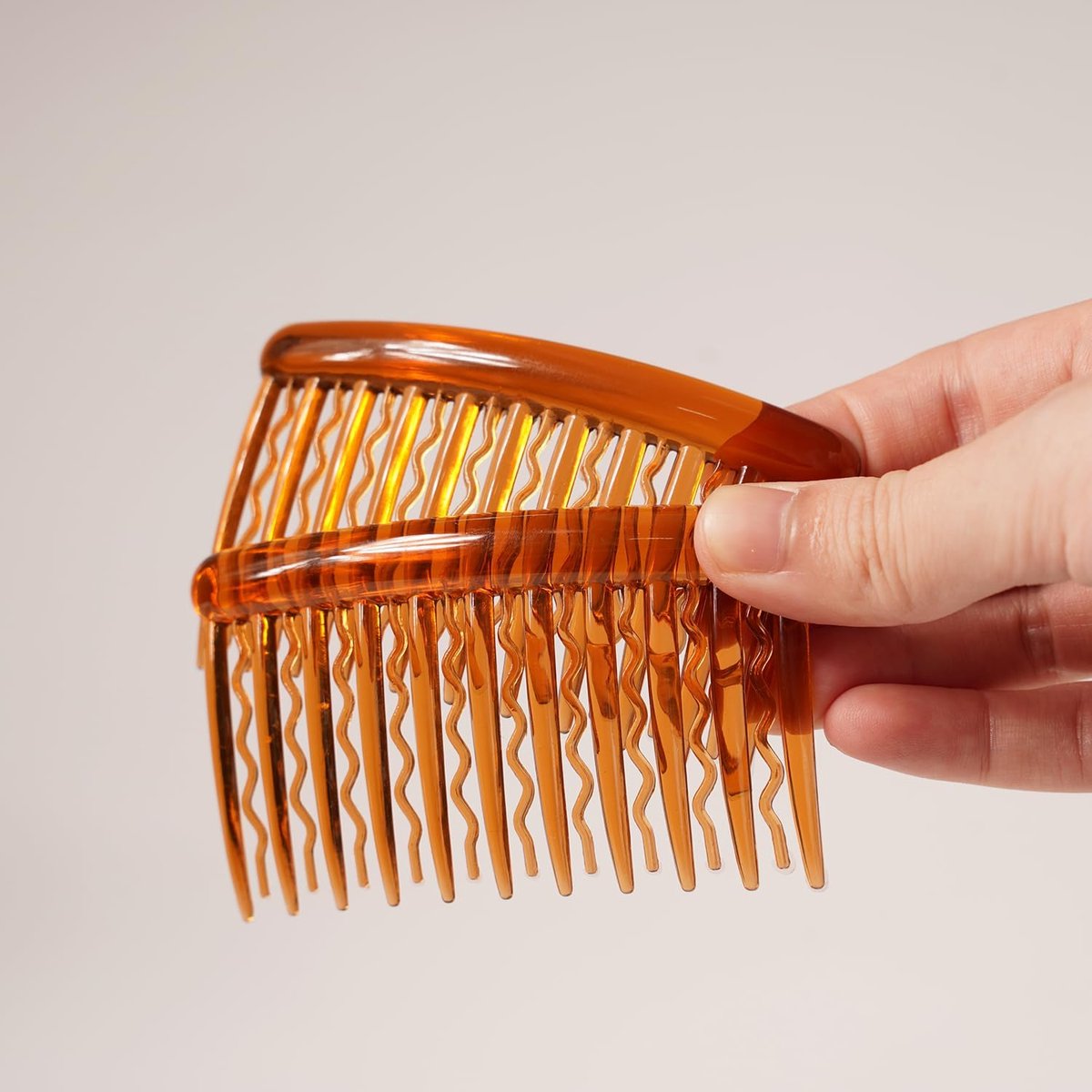 Hair Comb Sliders for Women, 2 Pieces French Combs for All Hair Types, Elegant Non-slip Durable Plastic Hair - ShopVlot
