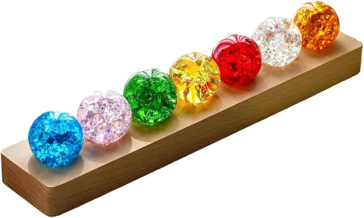 Kristallen Bollen Set 7-delig - 40 mm Kleurveranderende Lichtbollen - ShopVlot