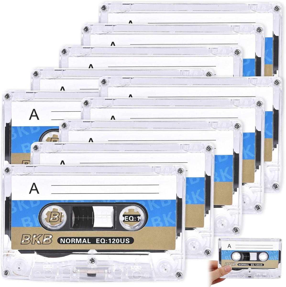 SnelShoppen - 10 Stuks Lege Microcassette Tapes - 60 Minuten Opname Tijd - Hoge Geluidskwaliteit - Ideaal Voor Colleges, Seminars En Persoonlijke Noti