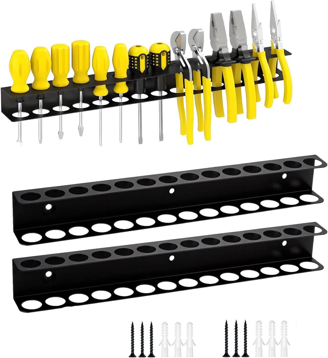 Schroevendraaier Organizer 2 Stuks - Stalen Wandmontage - Ruimtebesparend - Ideaal voor Werkplaats - ShopVlot