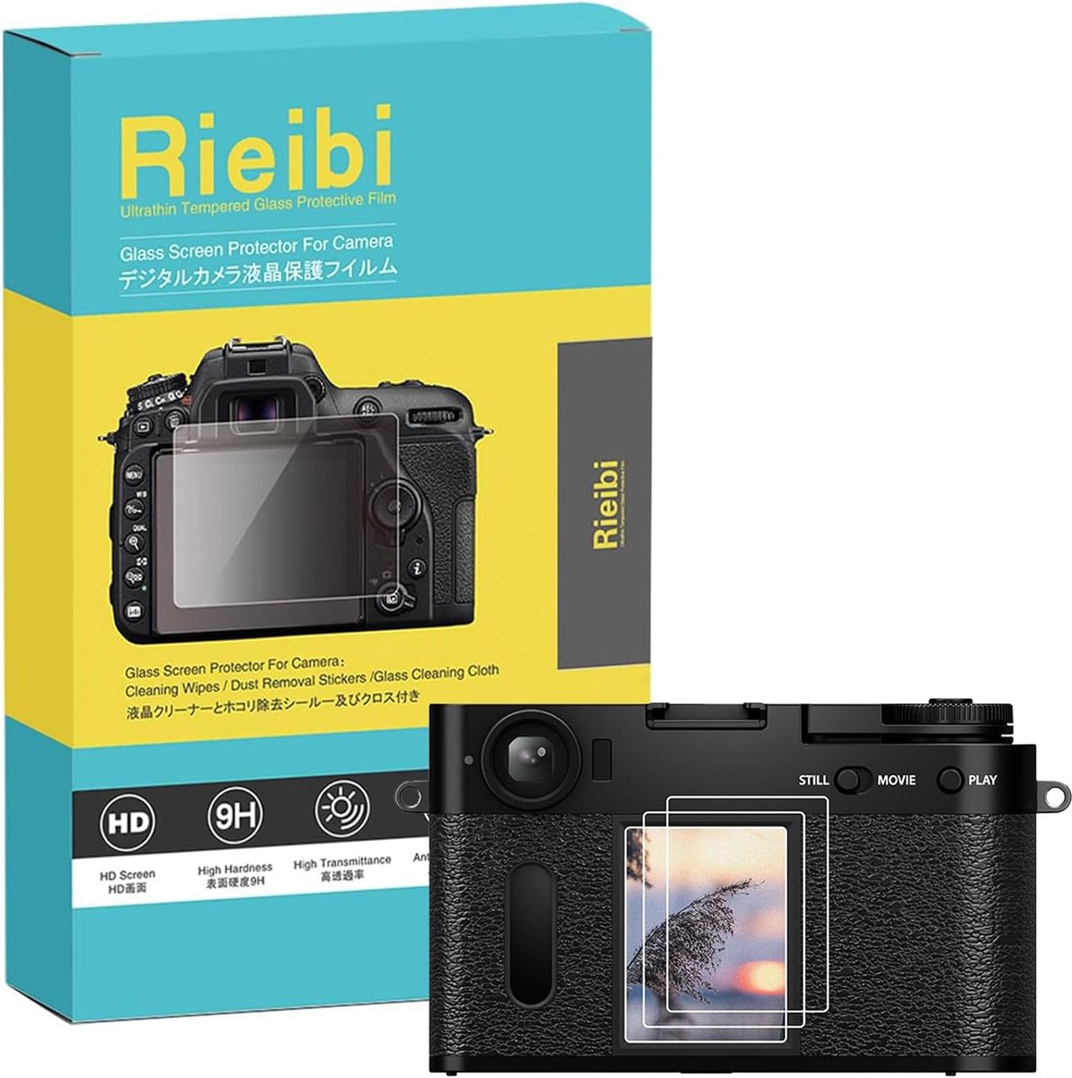 Rieibi 3 Pack Screen Protector for Fujifilm X Half Camera, 0.25mm 9H Hardness Tempered Glass Film for Fujifilm X Half - ShopVlot
