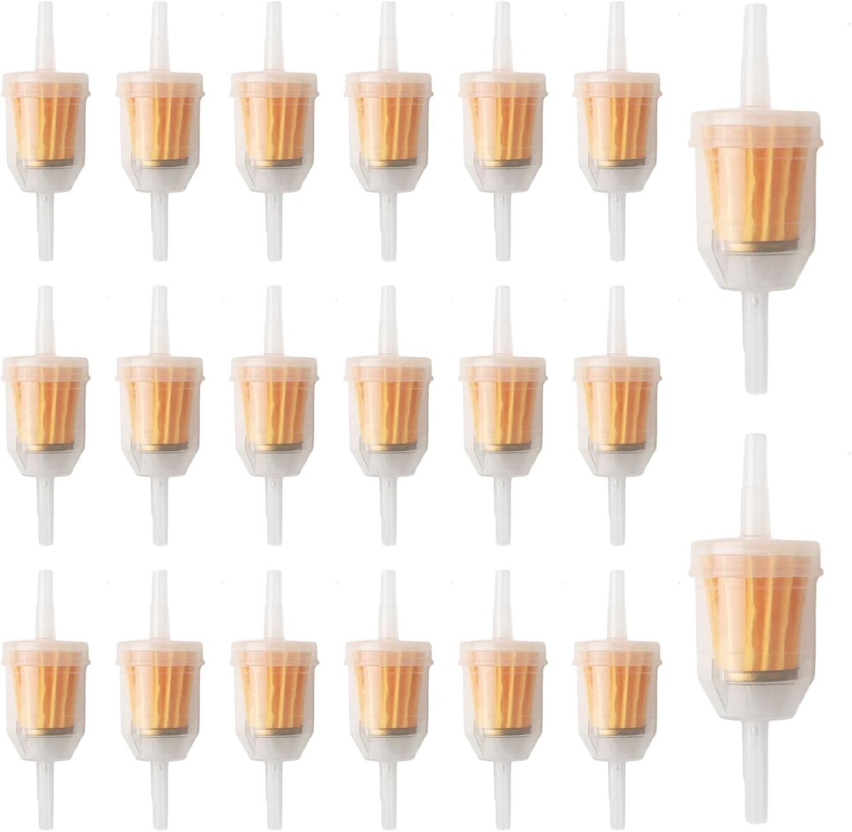 Brandstoffilter set 20 stuks - Universeel 6 mm / 8 mm - Herbruikbaar en transparant - ShopVlot