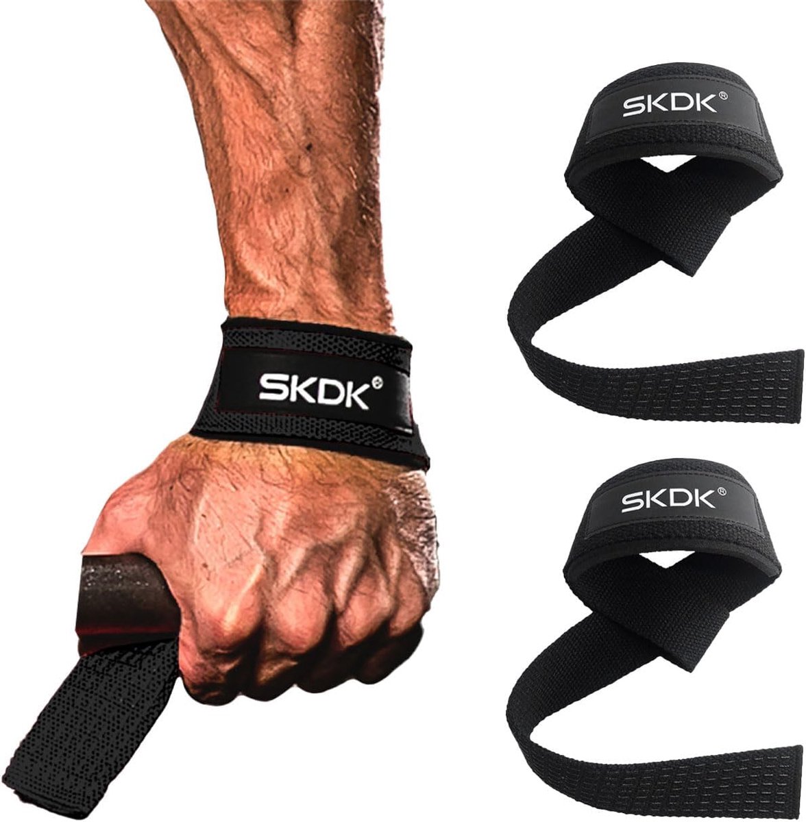 Deadlift riemen 2-delig - Gevoerde verstelbare grip - Antislip ontwerp - Ideaal voor krachttraining - ShopVlot