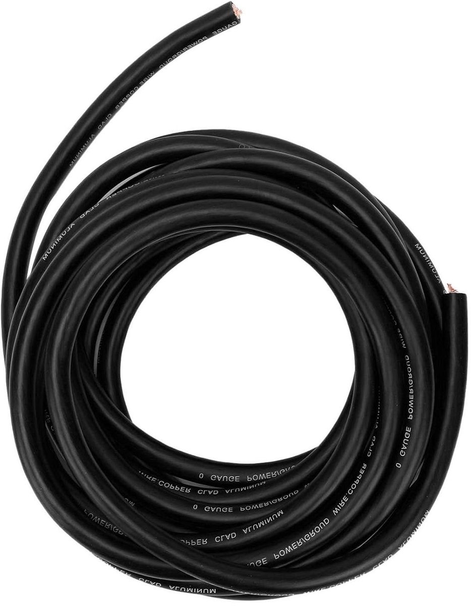 Automotive Draad - Voertuig Kabel - Auto Verlichting - Sterke Stroomoverdracht - 25ft - Zwart
