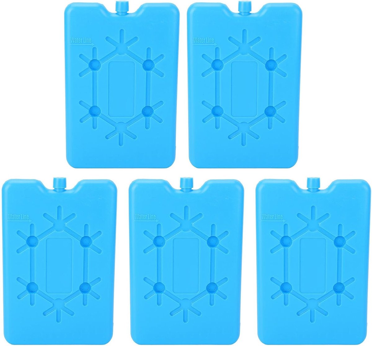 SnelShoppen - Ice Packs 200Ml Herbruikbare Koelelementen - Dunne Vriespack voor Koelers, Strand, Kamperen, Vissen - 5 Stuks