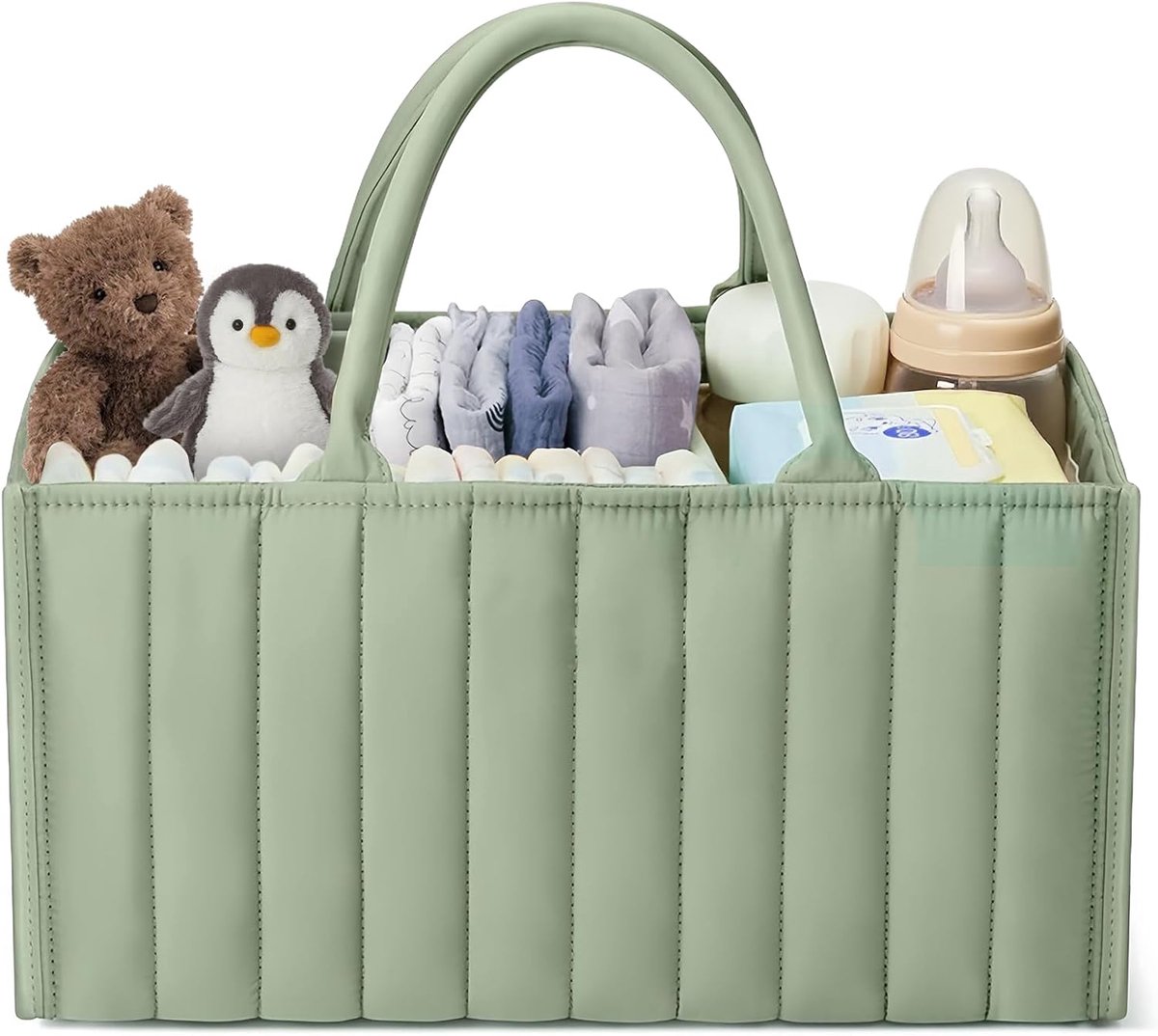 Baby Verschoontas Organizer in Groen - Luiertas Opbergmand