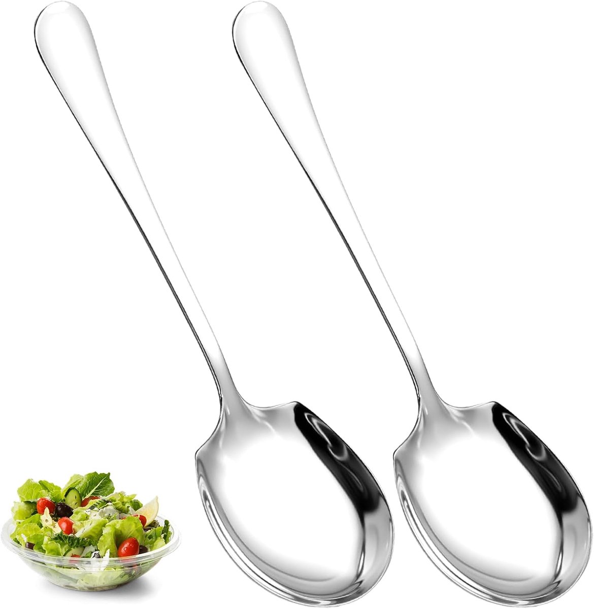Serving Spoon Set 2 Stuks - Grote Dessertlepel - RVS - Duurzaam en hygiënisch - ShopVlot