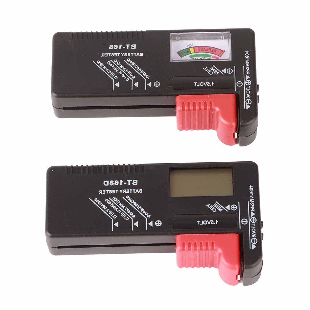 Batterijtesters Set - Batterij Checkers - Batterij Capaciteit Testen - Dubbele Tester Digitaal en Pointer