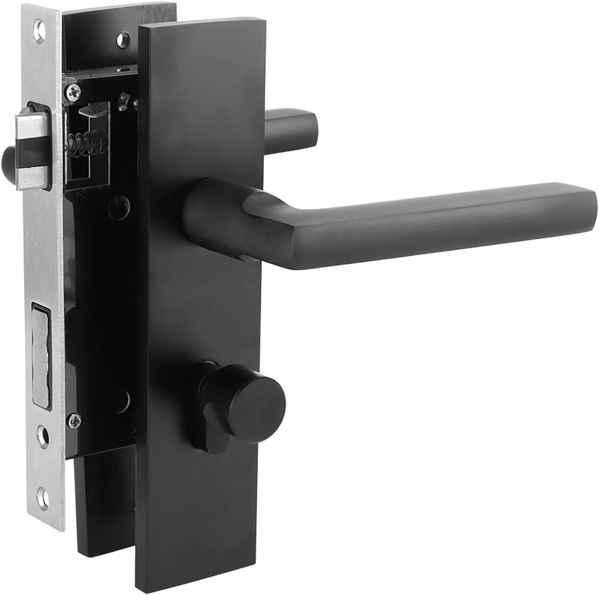Deurklinkslot - Slaapkamerdeurslot Hendelset - Privacy Creëren - Stille Gebruikservaring - 3.5-4.5 cm Deur - Zwart