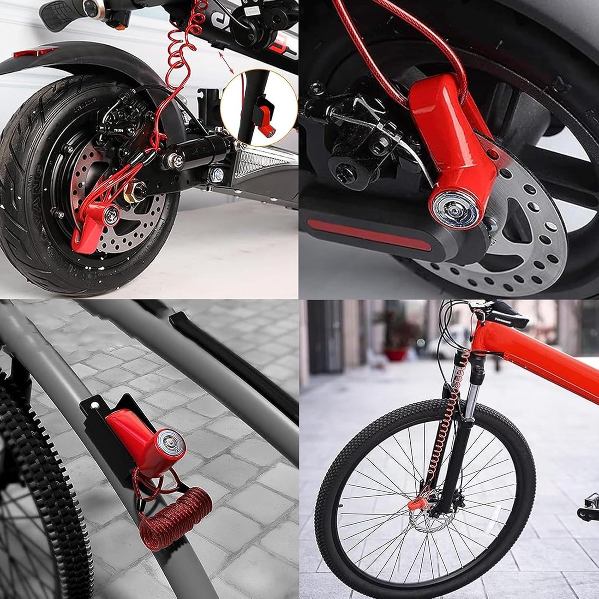 Remschijfslot voor motorfiets - Veiligheidsslot met alarm - Geschikt voor scooter en e-scooter - ShopVlot – foto 6