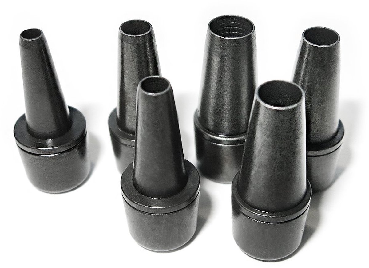 6-delige set reservegatspijpen in 2/2,5/3/3,5/4/4,5 mm, voor lederbewerking, riemen, textiel, gereedschapsstaal, accessoires