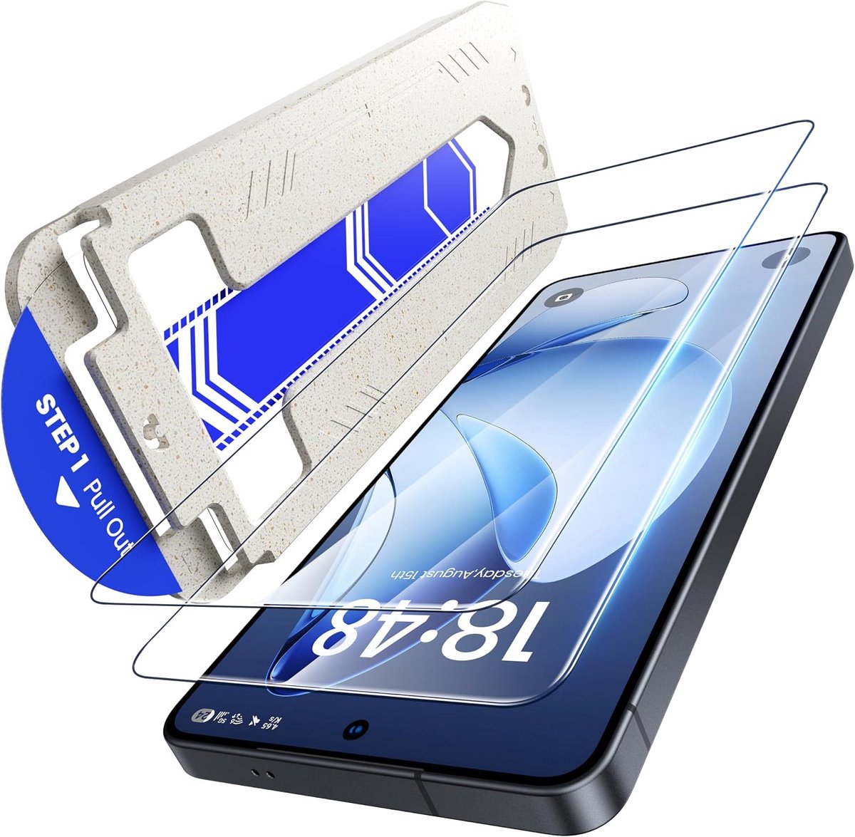 Hoerrye voor Samsung Galaxy S26 Ultra Screen Protector - 9H gehard glas, hoesvriendelijk, 25° anti-spy [Bubble vrij, auto-stof verwijdering] [Militaire kwaliteit onbreekbaar en langste duurzaam] 2