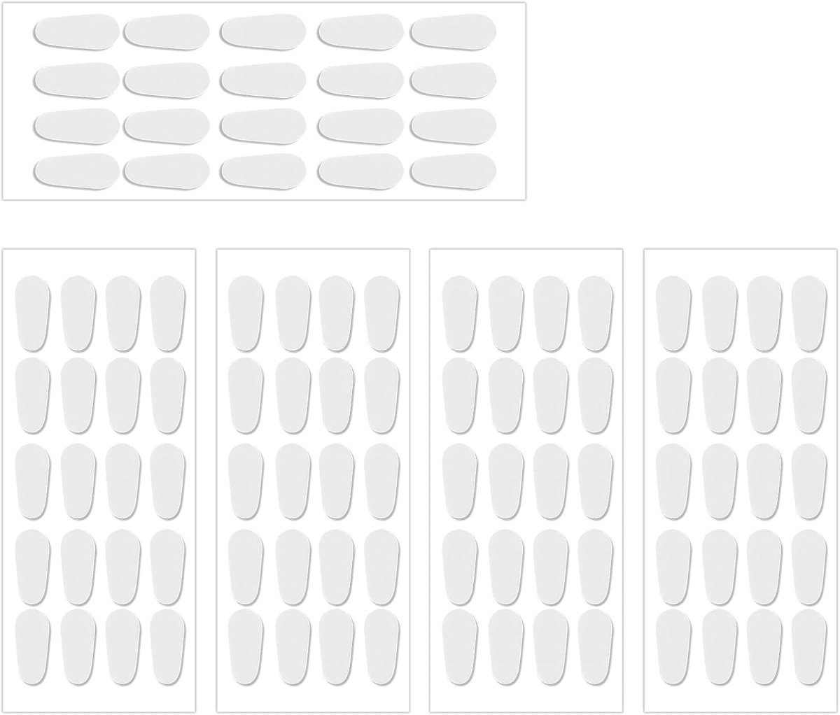 50 paar siliconen neuspads antislip kleefpads, brillen neuspads, zelfklevende anti-slip neuspads, dunne siliconen pads bril, neuspads bril voor brillen en zonnebrillen (1 mm transparant)