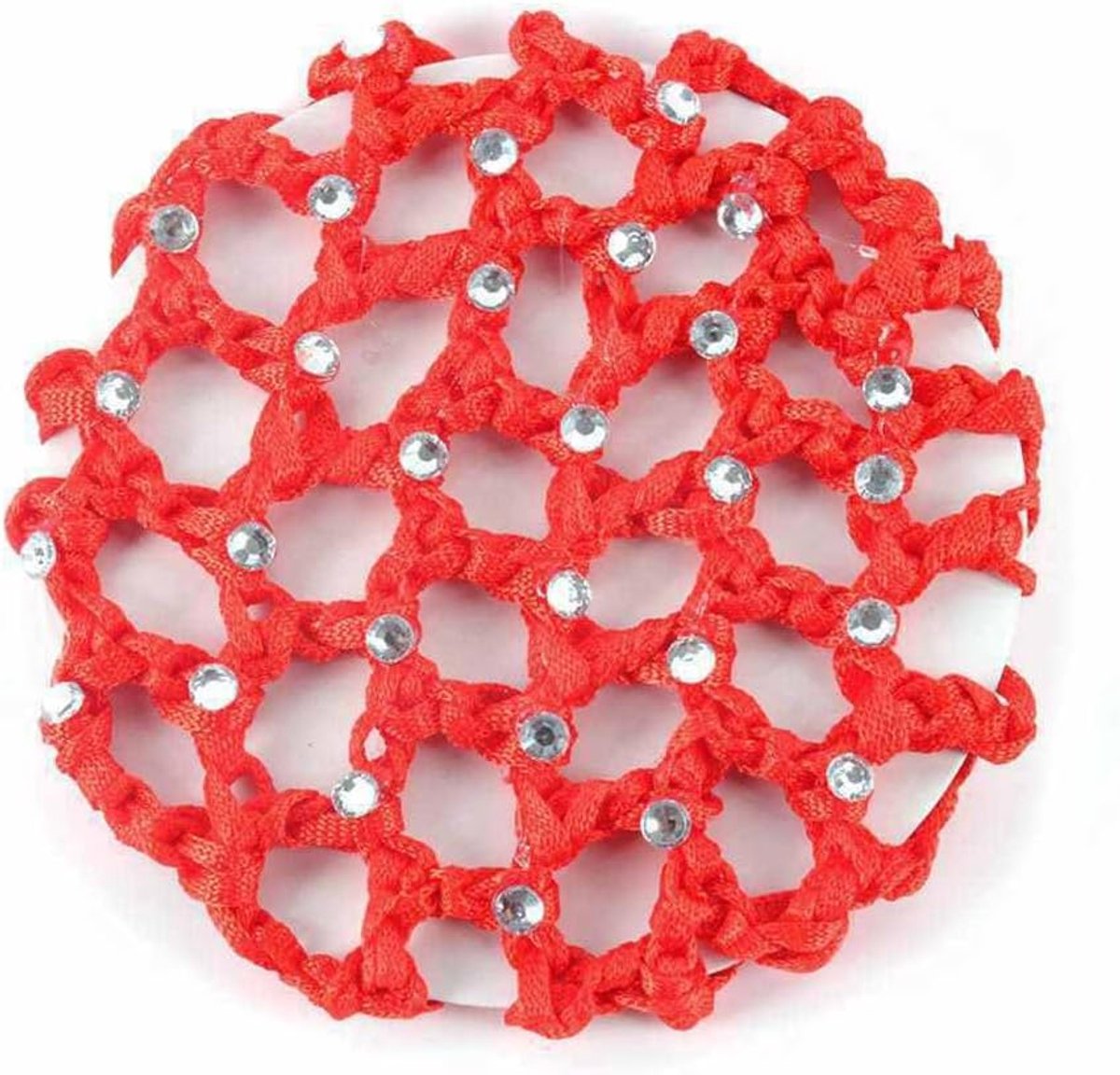 2 stuks haarnetje knot met strasssteentjes kapselhulp, stof, knoognet, glitter, kristal, haarnetjes, kapsels, elastisch, bun net voor meisjes en vrouwen, ballet, gymnastiek, kunstschaatsen,