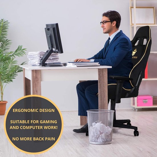 Gaming Stoel - Ergonomisch Design - Verstelbare Armsteunen - Koelgellaag - Voor Gamers en Thuiswerkers — afbeelding 4