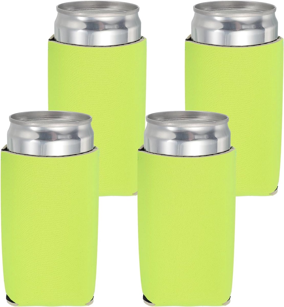4 koelzakken voor blikjes, 12 oz neopreen isolatiehoezen voor bierflessen, antislip deksels voor frisdrankblikjes, standaard bekerhouders