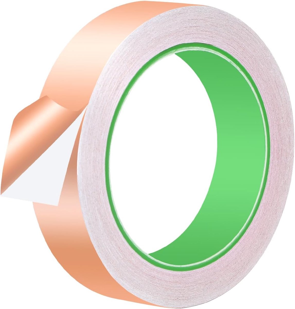 1 rol koperband, 25 mm x 20 m, zelfklevend, geleidende koperen band, koperen band voor slakkenbescherming, EMI-afscherming, gekleurde glasschakeling, elektrische reparaties