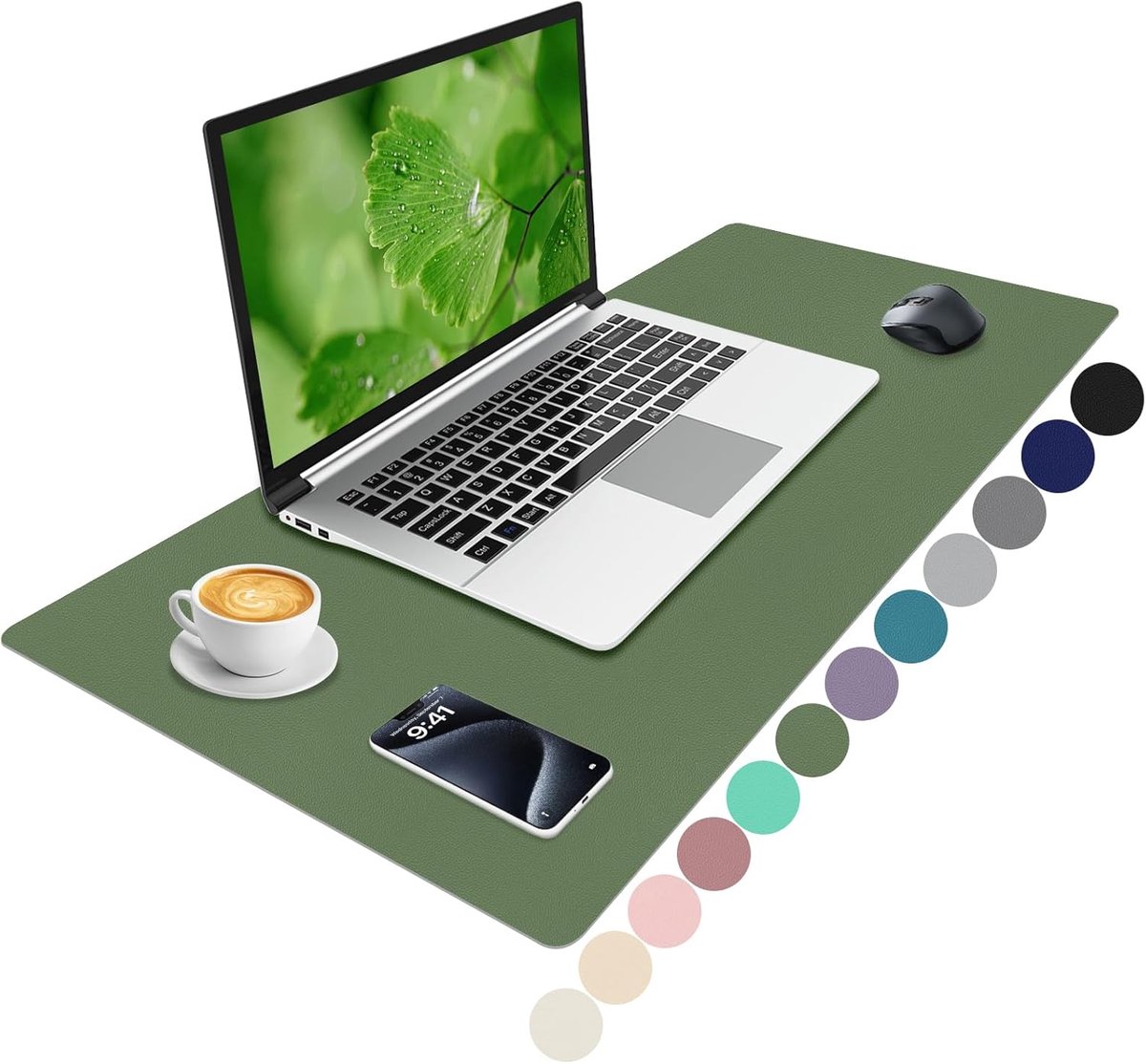 Bureau Pad 80x40cm - Olijfgroen - Stijlvol voor Kantoor en Thuis