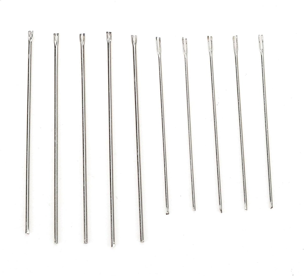 Sonew 10 Stuks Pop Haar Herwortelgereedschap, Roestvrijstalen Pop Herbeharingsnaalden Gereedschap Pruik Benodigdheden Vervangende Accessoires 0,6 Mm 0,8 Mm