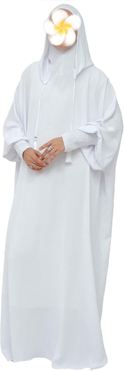 moslim gebedsjurk, solide, eendelige hoody, abaya-jurk voor vrouwen, lange maxi-jurk, islamitische Dubai Jilbab, eenheidsmaat