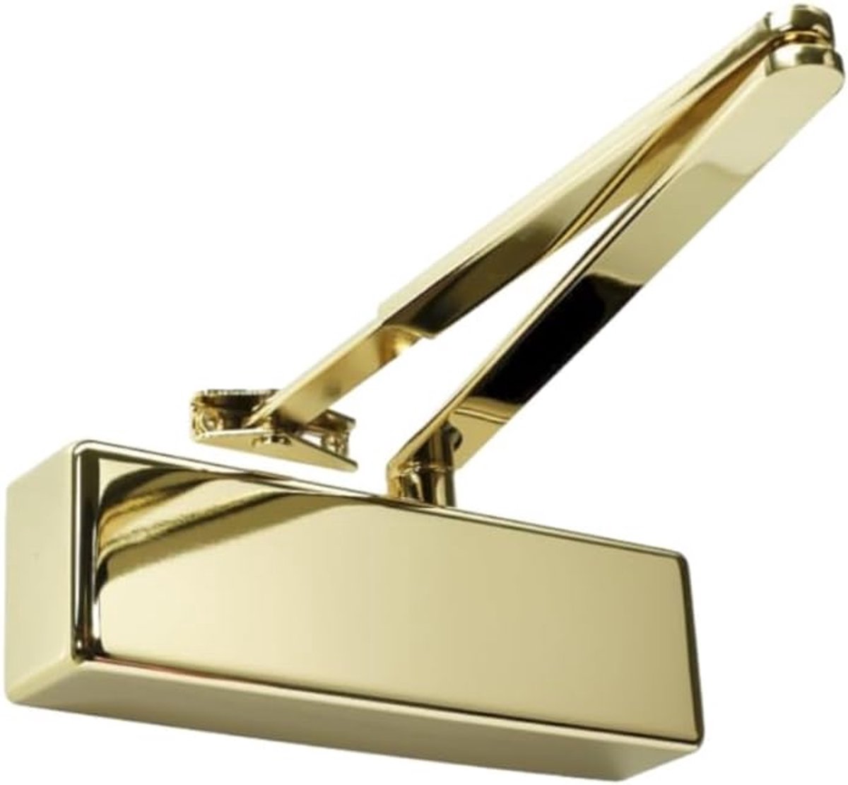 SnelShoppen - Deurdranger EN 3-4 voor Deuren tot 80 kg - Instelbare Sluiting - Polished Messing - Ideaal voor Middelgrote Contracten - Geschikt voor D