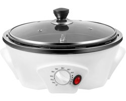 Koffiebrander - Bonenroosterer - Koffiebonen Branden - Gelijkmatige Verwarming - 500g Capaciteit - Wit